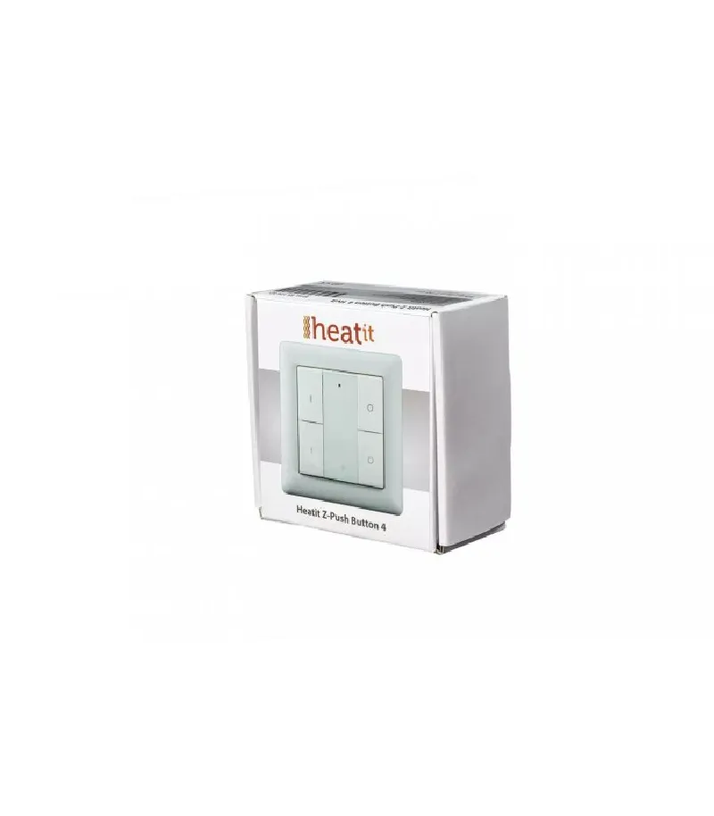 Thermofloor - Interrupteur 4 boutons Heatit Z-Push Button Z-Wave+, blanc