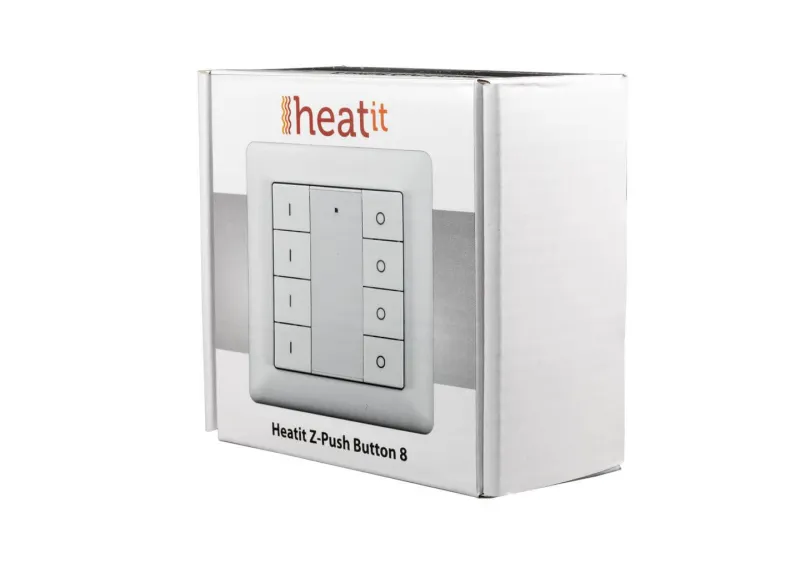 Thermofloor - Interruttore otto pulsanti Heatit Z-Push Button Z-Wave+, bianco