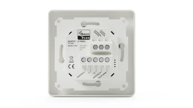 Thermofloor - Thermostat Z-Wave+ Heatit Z-TRM3fx 3600W 16A, weiss