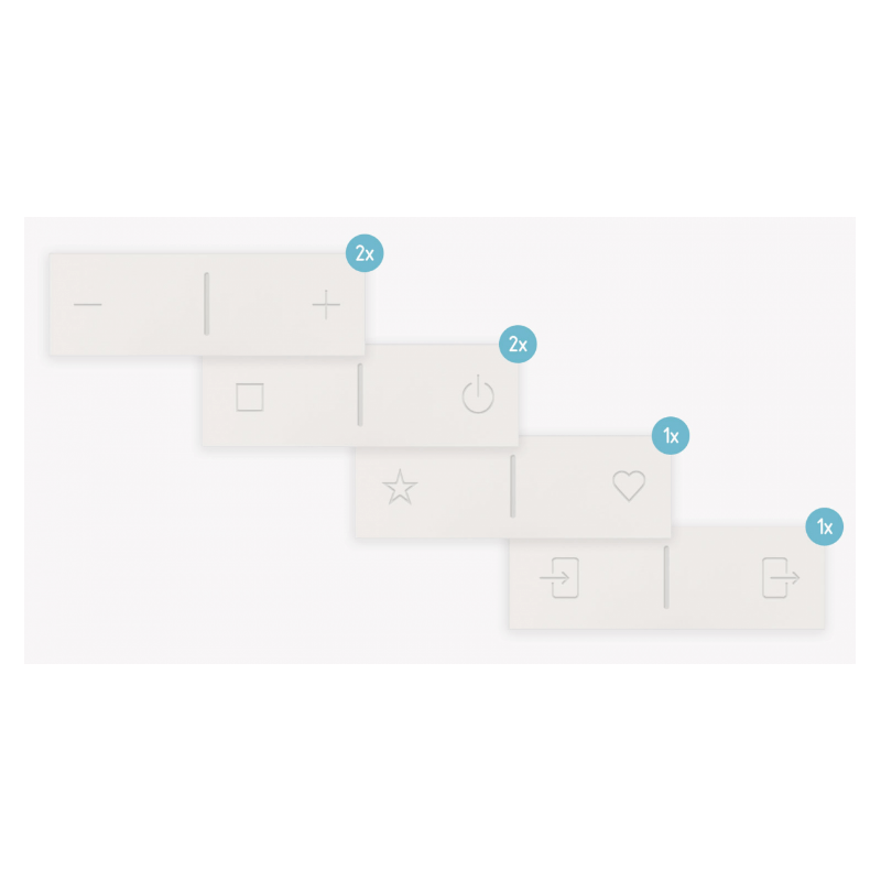 Dingz - Touches de remplacement «Dingz buttons Smart Home» pour interrupteur dingz (blanc)