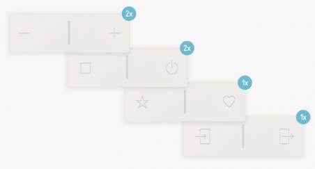Dingz - Ersatztasten «Dingz buttons Smart Home» für Dingz-Schalter (weiß)