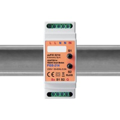 Eutonomy - Adaptateur euFIX DIN pour Fibaro FGS-214 (avec boutons)