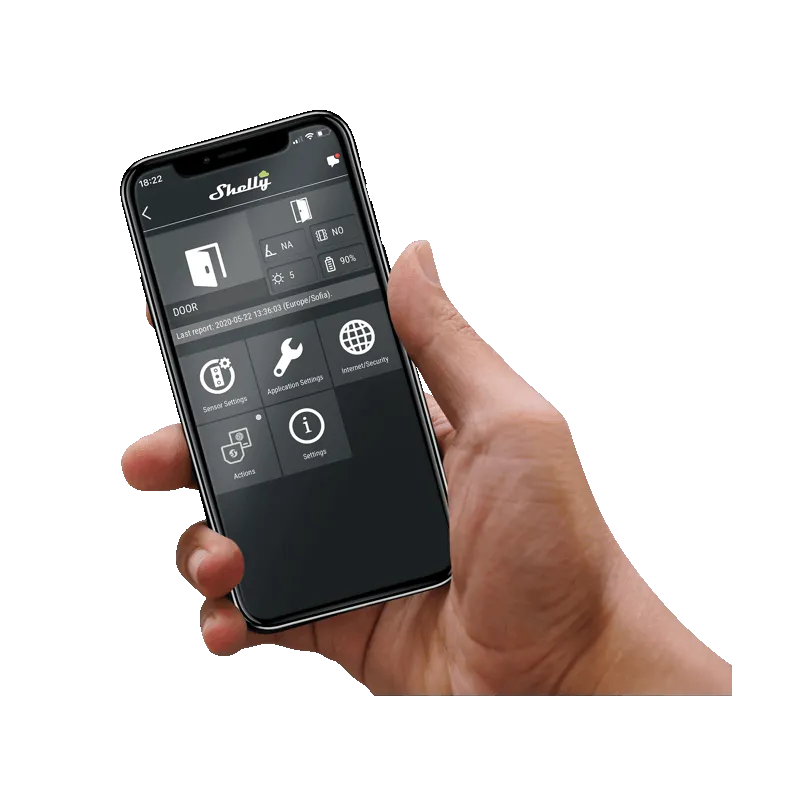 SHELLY - Capteur d'ouverture de porte Wi-Fi (Shelly Door / Windows 2)