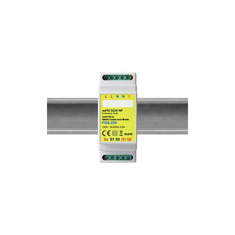Eutonomy - Adapter euFIX DIN für Fibaro FGS-224 (ohne Mikroschalter)