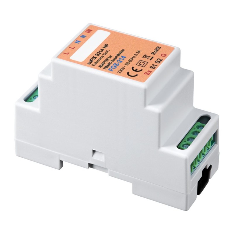 Eutonomy - Adapter euFIX DIN für Fibaro FGS-214 (ohne Mikroschalter)