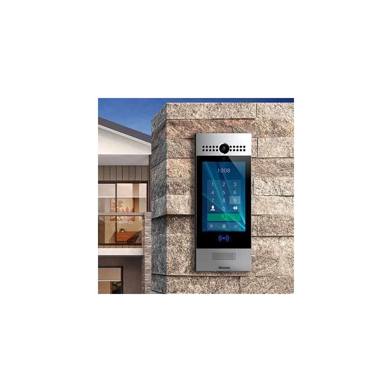 Akuvox - Multi-tenants SIP Touchscreen Intercom R29C with Dual Cameras, QR Code, Card Reader and secure Facial Recognition - Flu