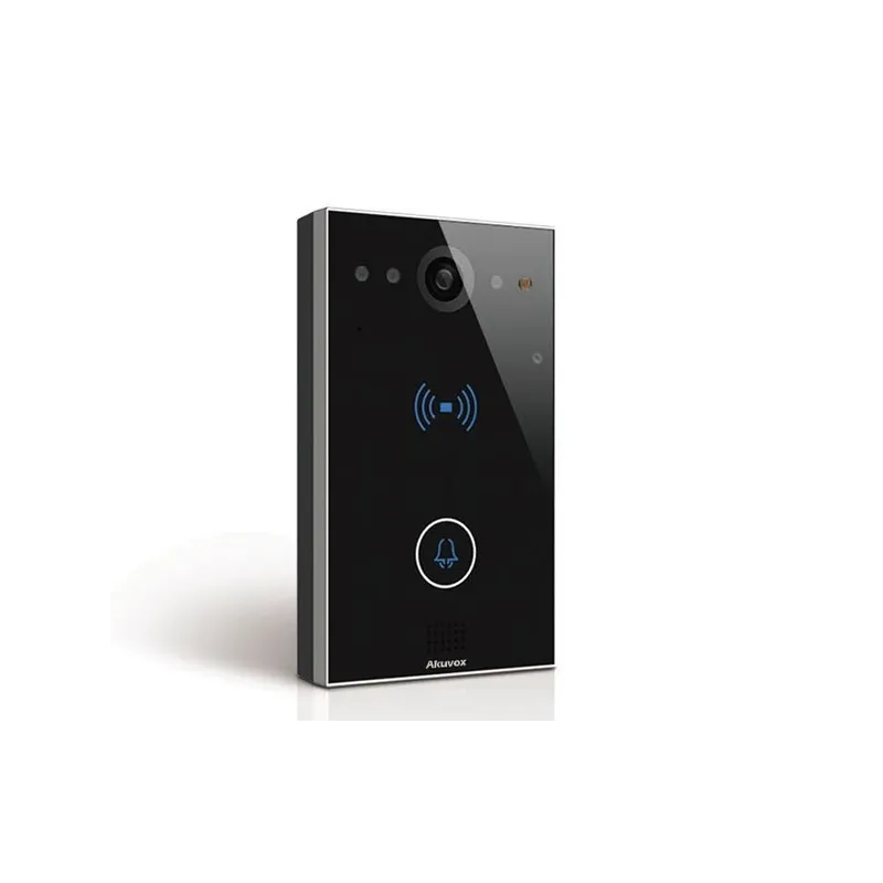 Akuvox - IP Video Türsprechenanlage E11R - 1 Klingel mit Lesegerät für RFID-Badges, NFC - Aufputz