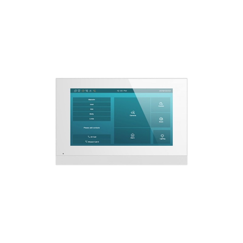 Akuvox - SIP-Innenkonsole mit 7"-Touchscreen, WLAN + Bluetooth (Android-Version) Akuvox C315W - Weiss