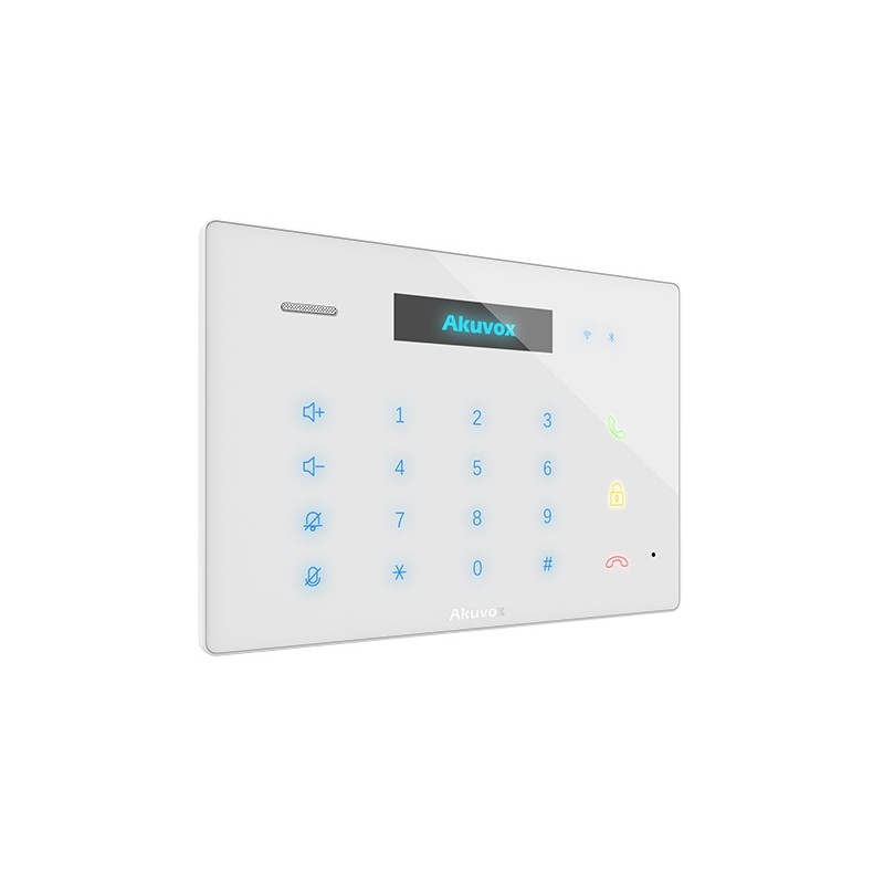 Akuvox - Console intérieure SIP audio avec Wifi et Bluetooth C312A - Blanc