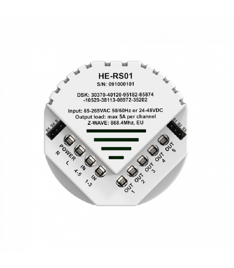 HELTUN -  Z-Wave Relay Switch quinto (5 channel) HE-RS01