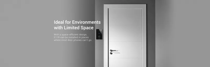 Akuox - Compact IP Video Door Station E11R - 1 Call button - RFID - Surface mount Edition