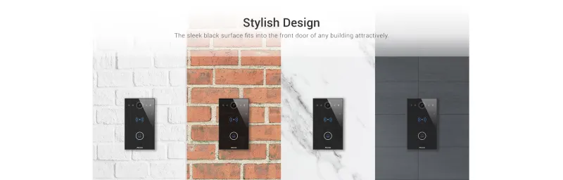Akuvox - IP Video Türsprechenanlage E11R - 1 Klingel mit Lesegerät für RFID-Badges, NFC - Aufputz