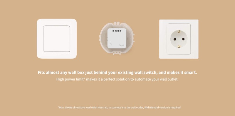 Aqara - Zigbee 3.0 Relais mit Neutralleiter (Aqara Single Switch Module T1 With Neutral)