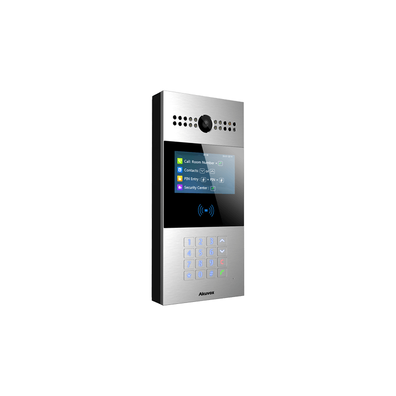 Akuvox - R29C Multi-Tenant IP Video Door Entry System with facial recognition, QR Code, BLE, 7" Touchscreen - Surface mount Edit