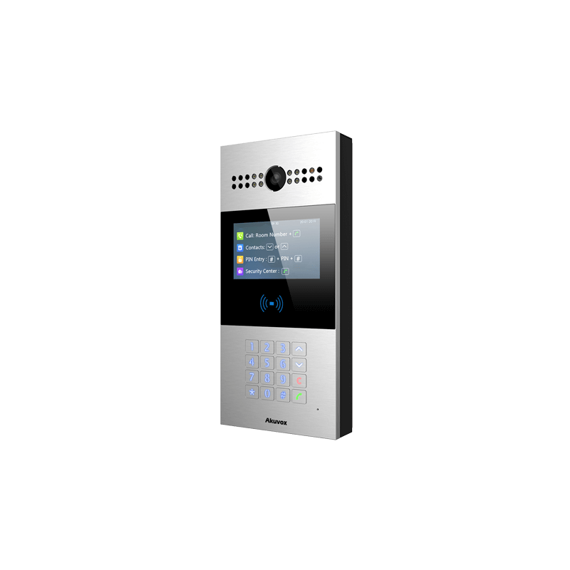 Akuvox - R29C Multi-Tenant IP Video Door Entry System with facial recognition, QR Code, BLE, 7" Touchscreen - Surface mount Edit