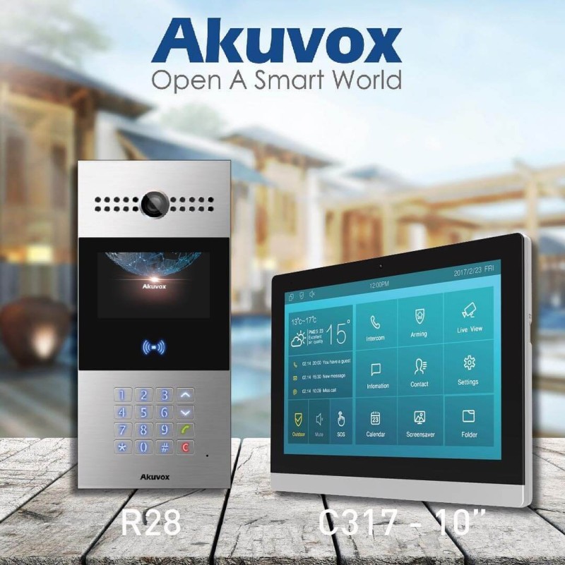 Akuvox - R29C Multi-Tenant IP Video Door Entry System with facial recognition, QR Code, BLE, 7" Touchscreen - Surface mount Edit