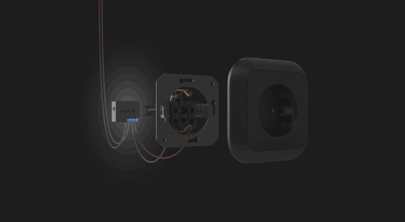 Ajax - Wireless power relay with energy monitor  (Ajax WallSwitch)