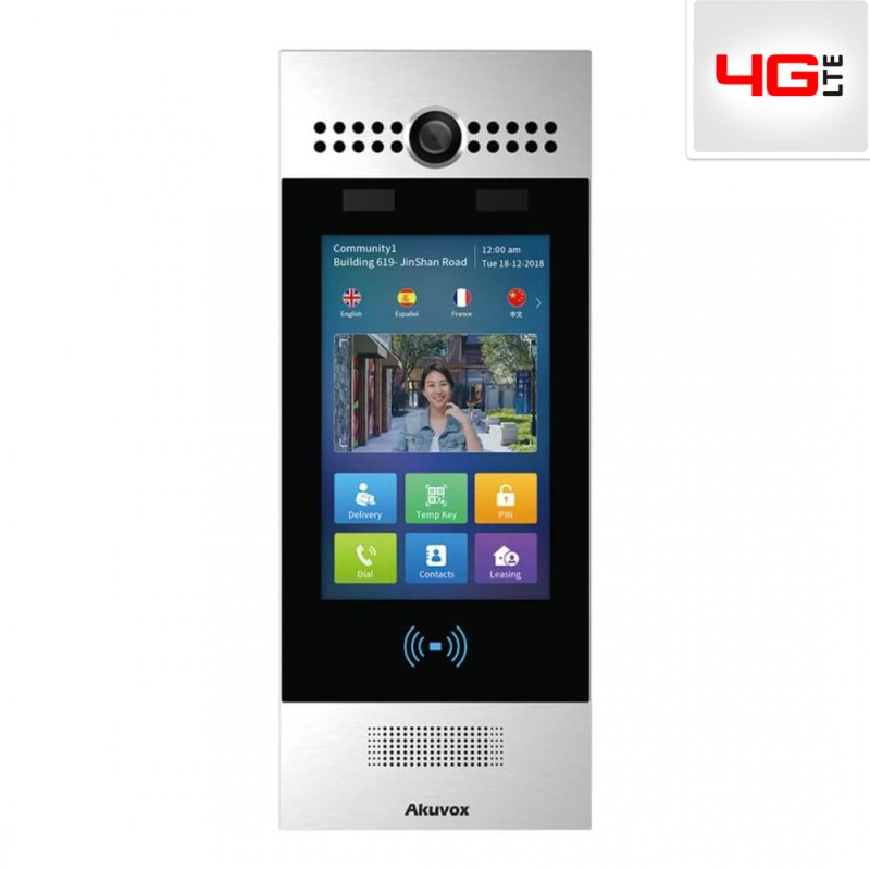 Akuvox - Videocitofono IP multi-tenant R29C con 4G LTE, riconoscimento facciale, codice QR, BLE, touch screen da 7" Akuvox - Videocitofono IP multi-tenant R29C con 4G LTE, riconoscimento facciale, codice QR, BLE, touch screen da 7"