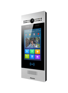 Akuvox - Videocitofono IP multi-tenant R29C con 4G LTE, riconoscimento facciale, codice QR, BLE, touch screen da 7"