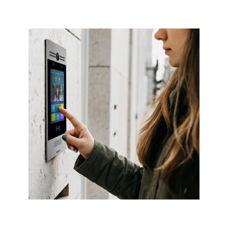 Akuvox - R29C Multi-Tenant-IP-Video-Türsprechanlage mit 4G LTE, Gesichtserkennung, QR-Code, BLE, 7"-Touchscreen.