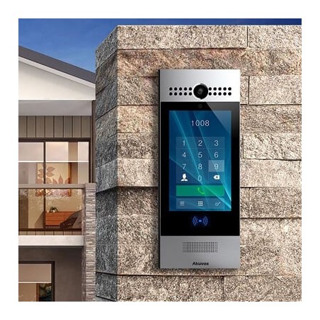 Akuvox - R29C Multi-Tenant-IP-Video-Türsprechanlage mit 4G LTE, Gesichtserkennung, QR-Code, BLE, 7"-Touchscreen.