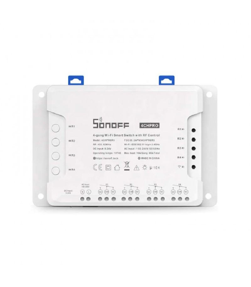 SONOFF - Commutateur Intelligent WIFI + 433MHz - 4 canaux SONOFF - Commutateur Intelligent WIFI + 433MHz - 4 canaux