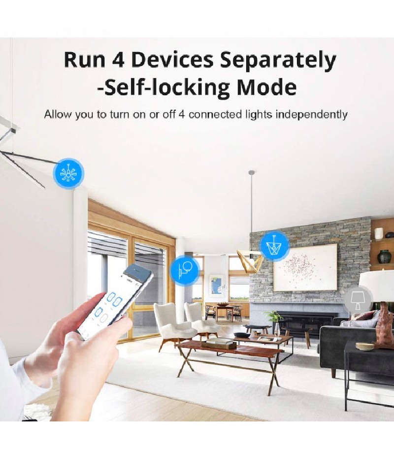 SONOFF - WIFI + 433MHz Intelligent Switch - 4 channels