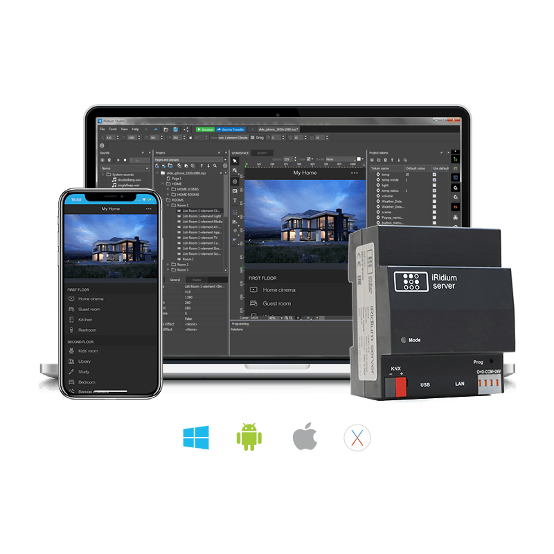 IRidium  Mobile - KNX Integration server (UMC) + Pro Licence