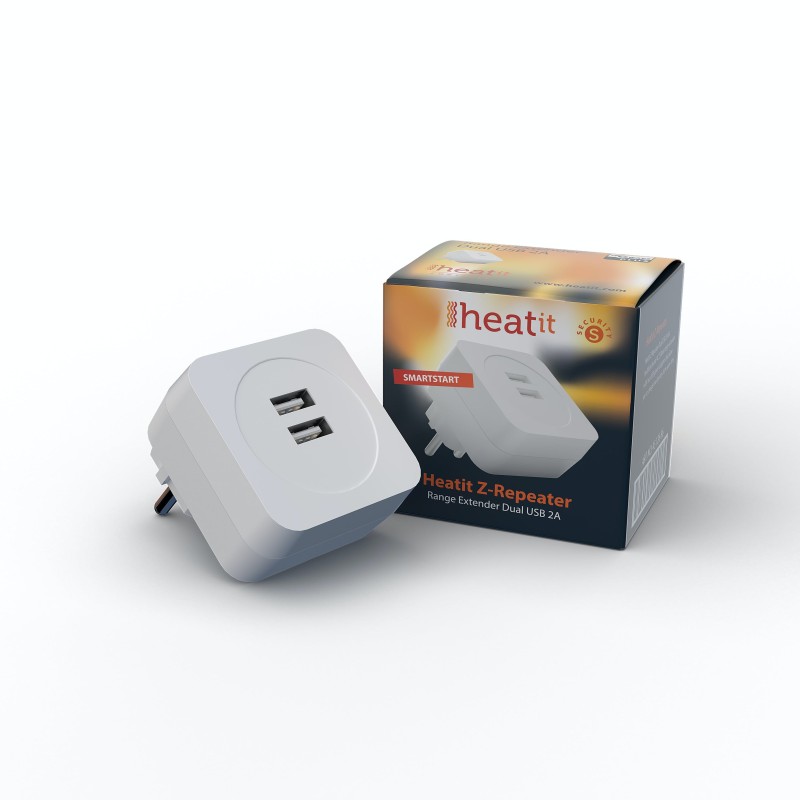 Heatit Controls - Répéteur de signal Z-Wave+ avec ports USB (Heatit Z-Repeater)
