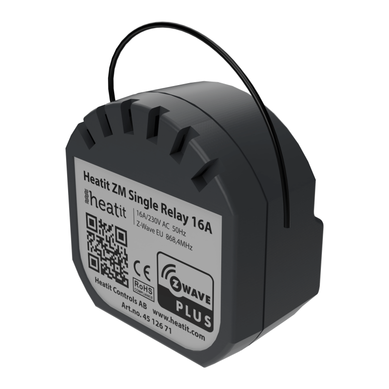 Heatit Controls - 16A Schaltmodul Z-Wave+ 700 ZM Single Relay