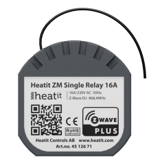 Heatit Controls - 16A Z-Wave+ 700 ZM Single Relay Switch Module