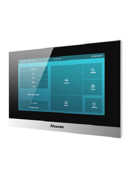 Akuvox - Console interna SIP con schermo tattile da 7", Wifi and Bluetooth (versione Android) Akuvox C315W - Bianco