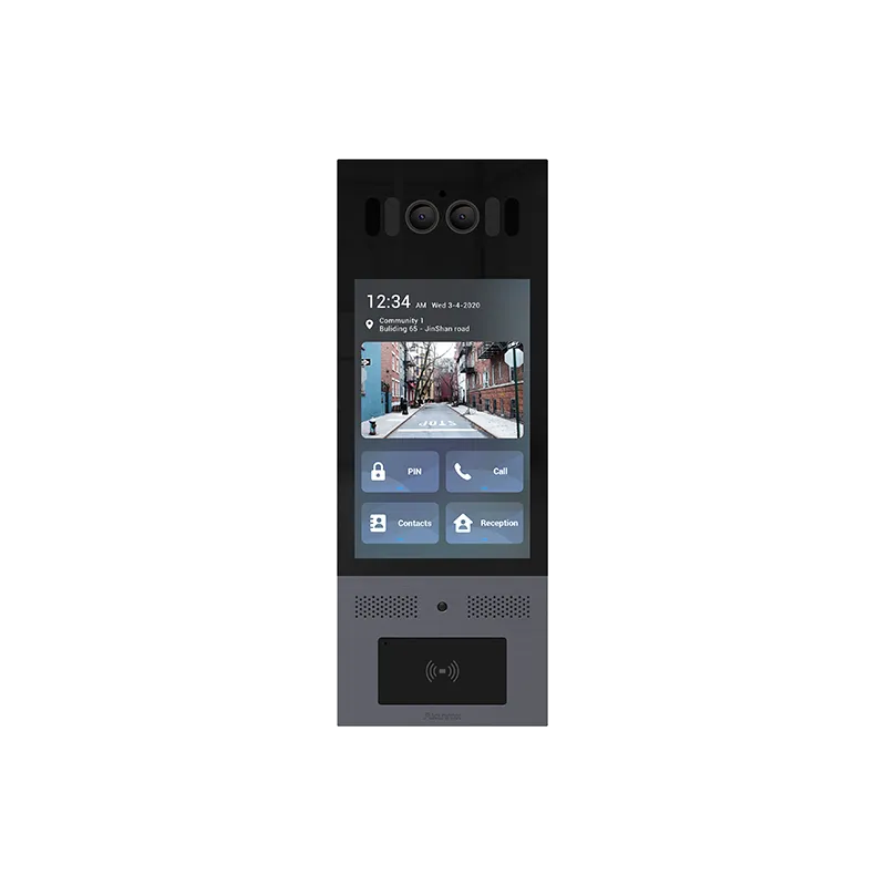 Akuvox - X915S Multi-Tenant-IP-Video-Türsprechanlage mit Gesichtserkennung, QR-Code, BLE, 8"-Touchscreen.