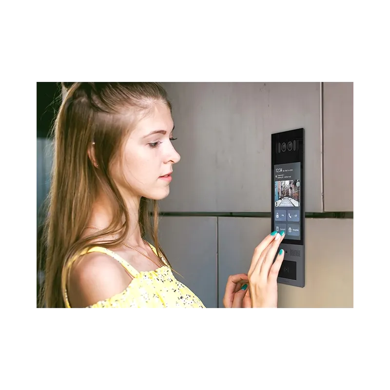 Akuvox - X915S Multi-Tenant-IP-Video-Türsprechanlage mit Gesichtserkennung, QR-Code, BLE, 8"-Touchscreen.