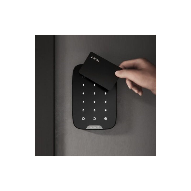 Ajax - Tastiera wireless e touch che supporta carte e portachiavi crittografati contactless (Ajax Keypad Plus)
