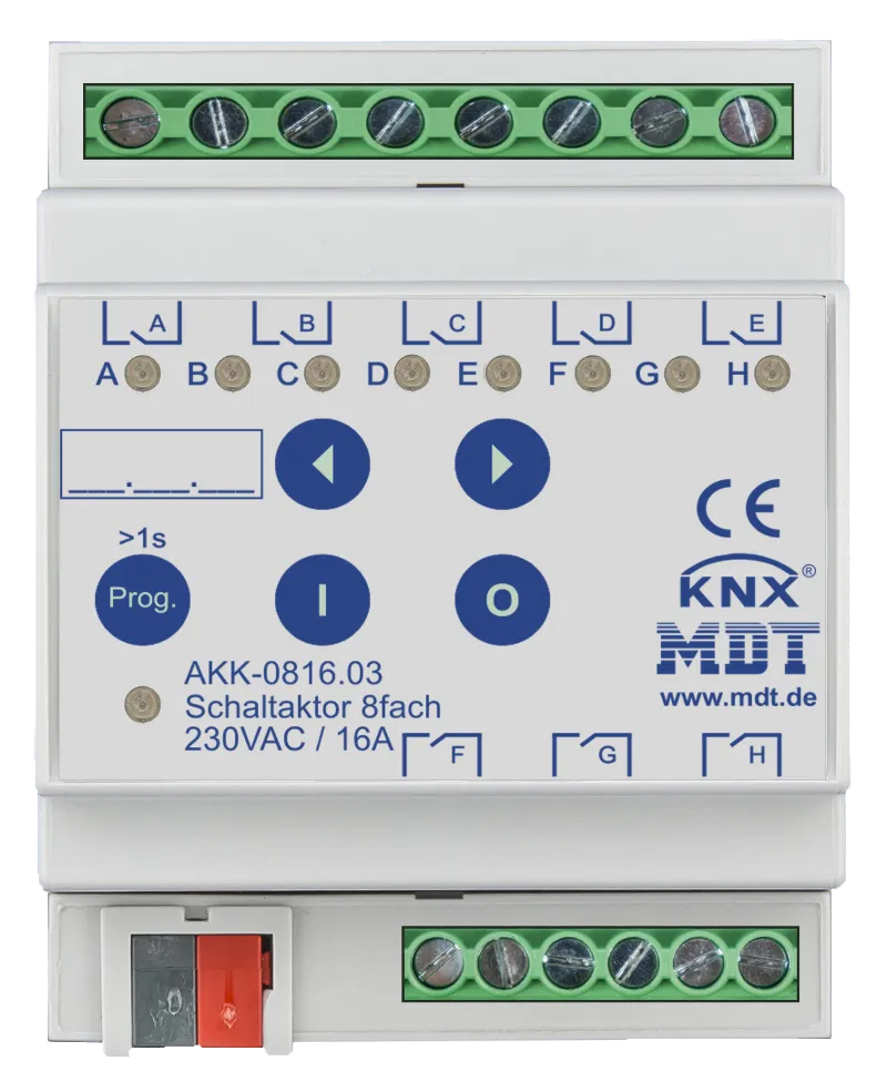 MDT - Interrupteur actionneur octuple, 4SU MDRC, 230VAC, 16A
