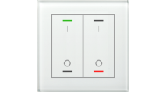 MDT - Glass Push Button II Lite, 2-fold, White, Version NEUTRAL