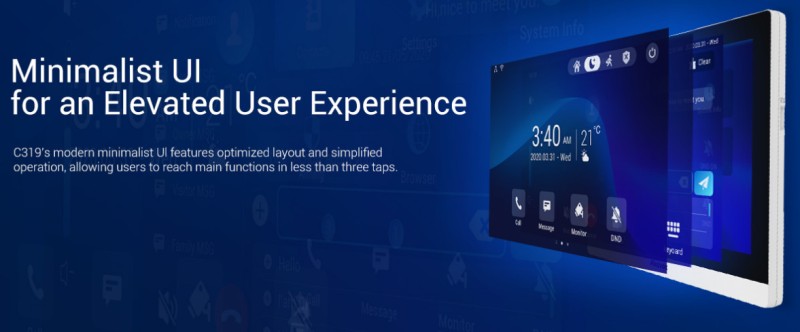 Akuvox - SIP-Innenkonsole mit 7"-Touchscreen, WLAN, Bluetooth, Android 9.0 (Akuvox X933W)