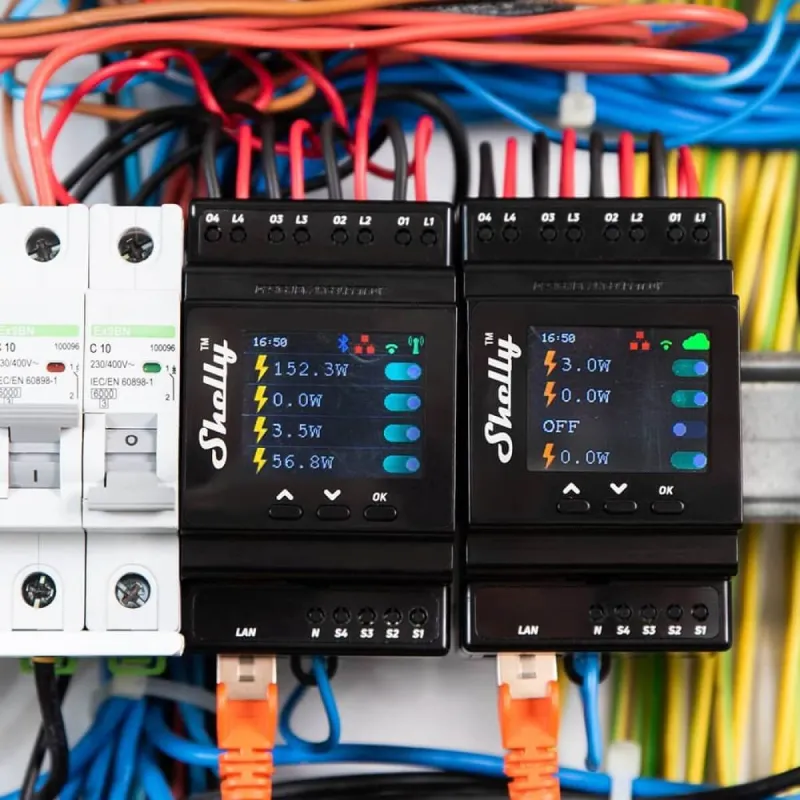 SHELLY - WiFi-operated Quad Relay Switch (Shelly PRO 4PM)