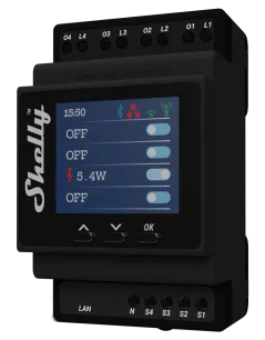 SHELLY - Relè Wi-Fi quadruplo in formato DIN (Shelly PRO 4PM)