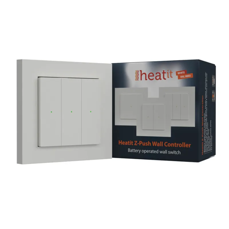 Heatit Controls - Interrupteur sans fil Z-Wave+ 700 Z-Push Wall controller
