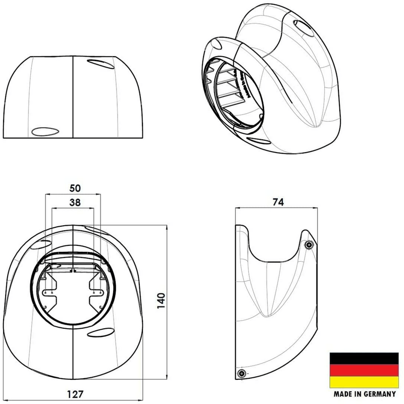 go-e - Wall bracket for type 2 plugs and cables