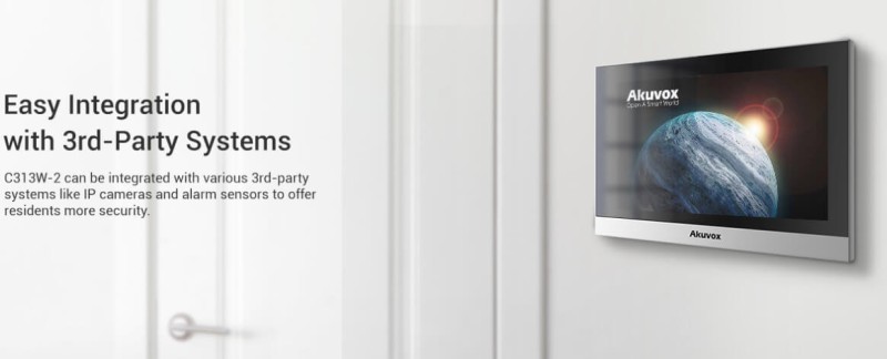 Akuvox - 2-wire SIP indoor console C313W-2 with 7" touch screen, Wifi and Bluetooth (linux version)