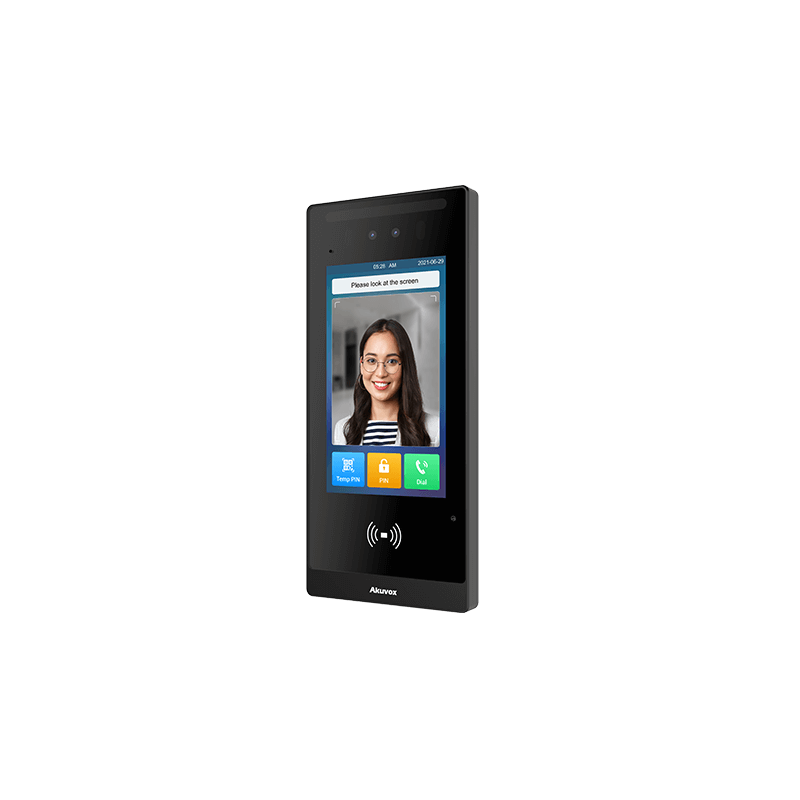 Akuvox - Video doorphone and access control E18C with facial recognition, touch screen, Bluetooth, RFID,QR Code, 4G compatible