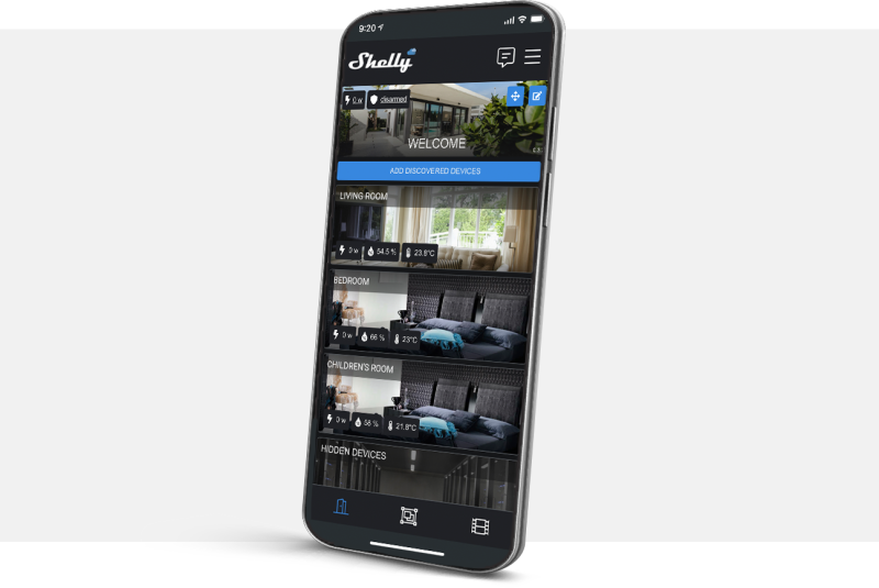 SHELLY - WiFi dual switch module with roller shutter mode and consumption measurement (Shelly Plus 2PM)