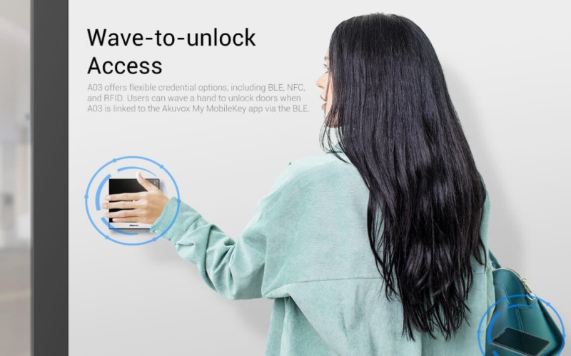 Akuvox - IP access control reader compatible BLE, RFID and NFC (Akuvox A03S)