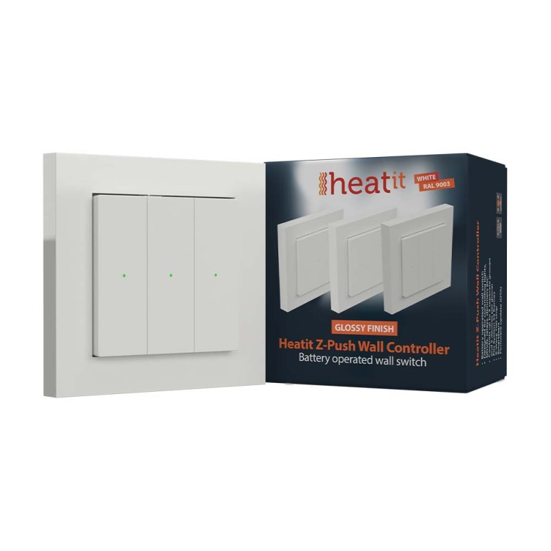 Heatit Controls - Wireless Z-Wave+ 700 Z-Push Wall controller