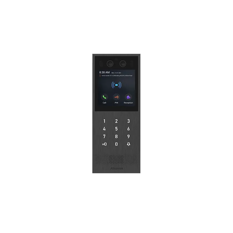Akuvox - Videocitofono SIP X912Sresistente agli atti vandalici, tastiera digitale, riconoscimento facciale, Bluetooth, RFID e QR