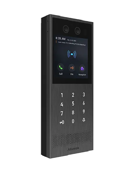 Akuvox - Videocitofono SIP X912Sresistente agli atti vandalici, tastiera digitale, riconoscimento facciale, Bluetooth, RFID e QR