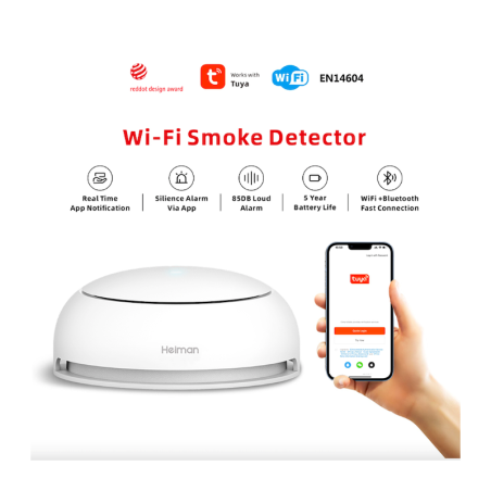 Heiman - Rivelatore di fumo intelligente TUYA WIFI